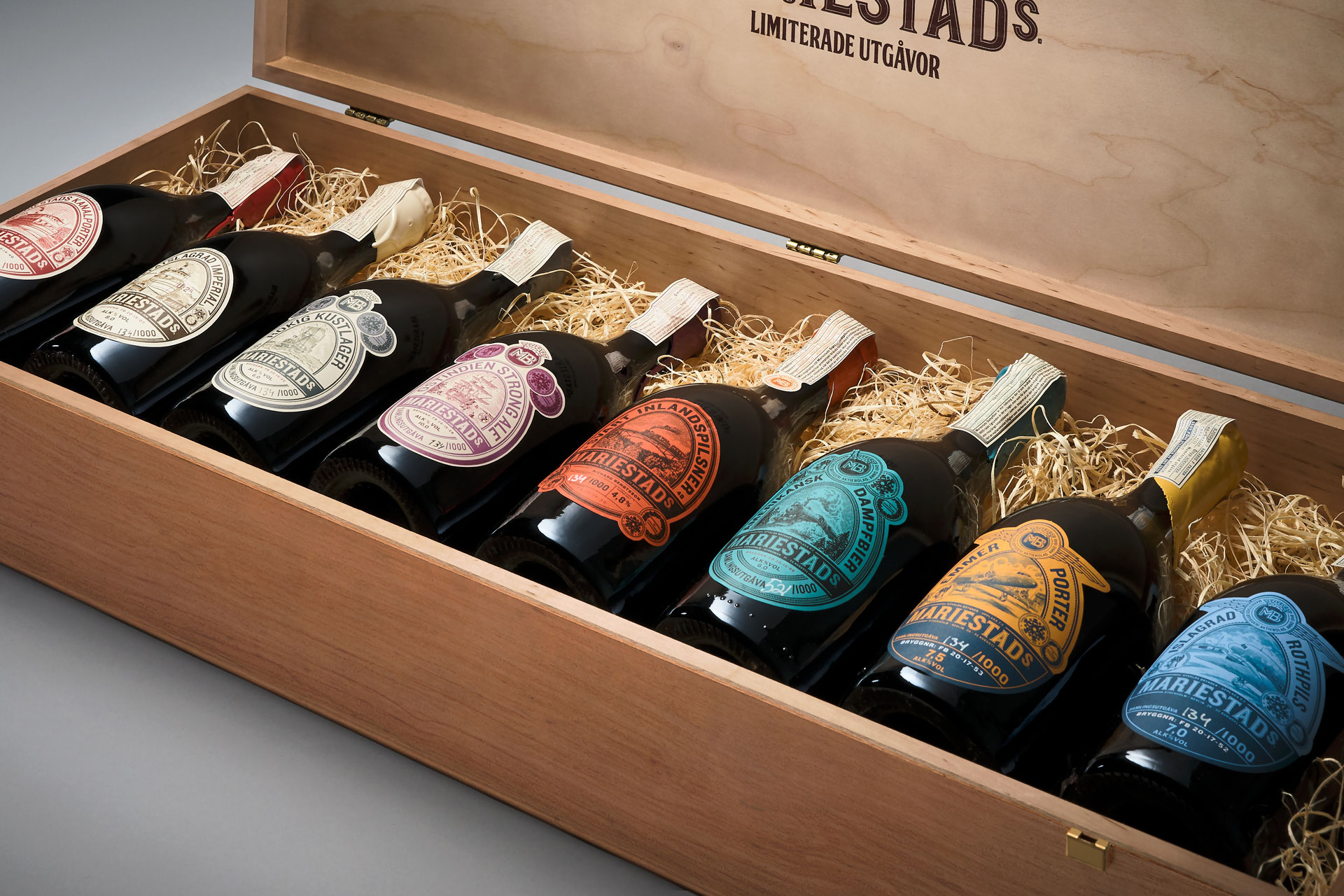 neumeister brand packaging design mariestads bottles box
