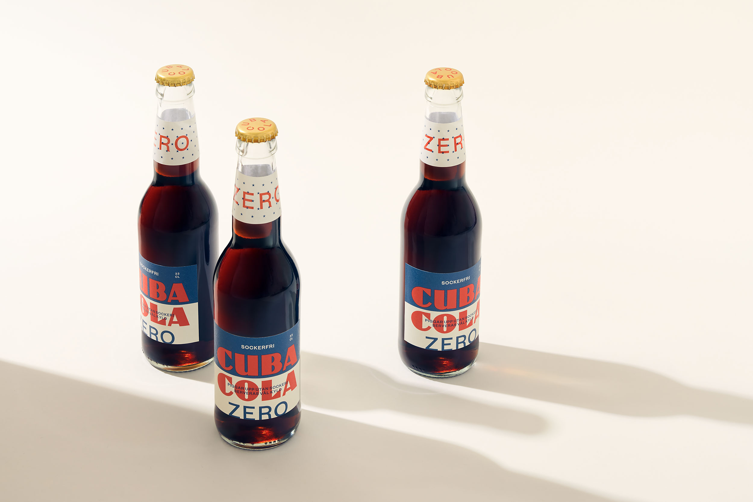 Neumeister packaging design Cuba Cola Zero bottles