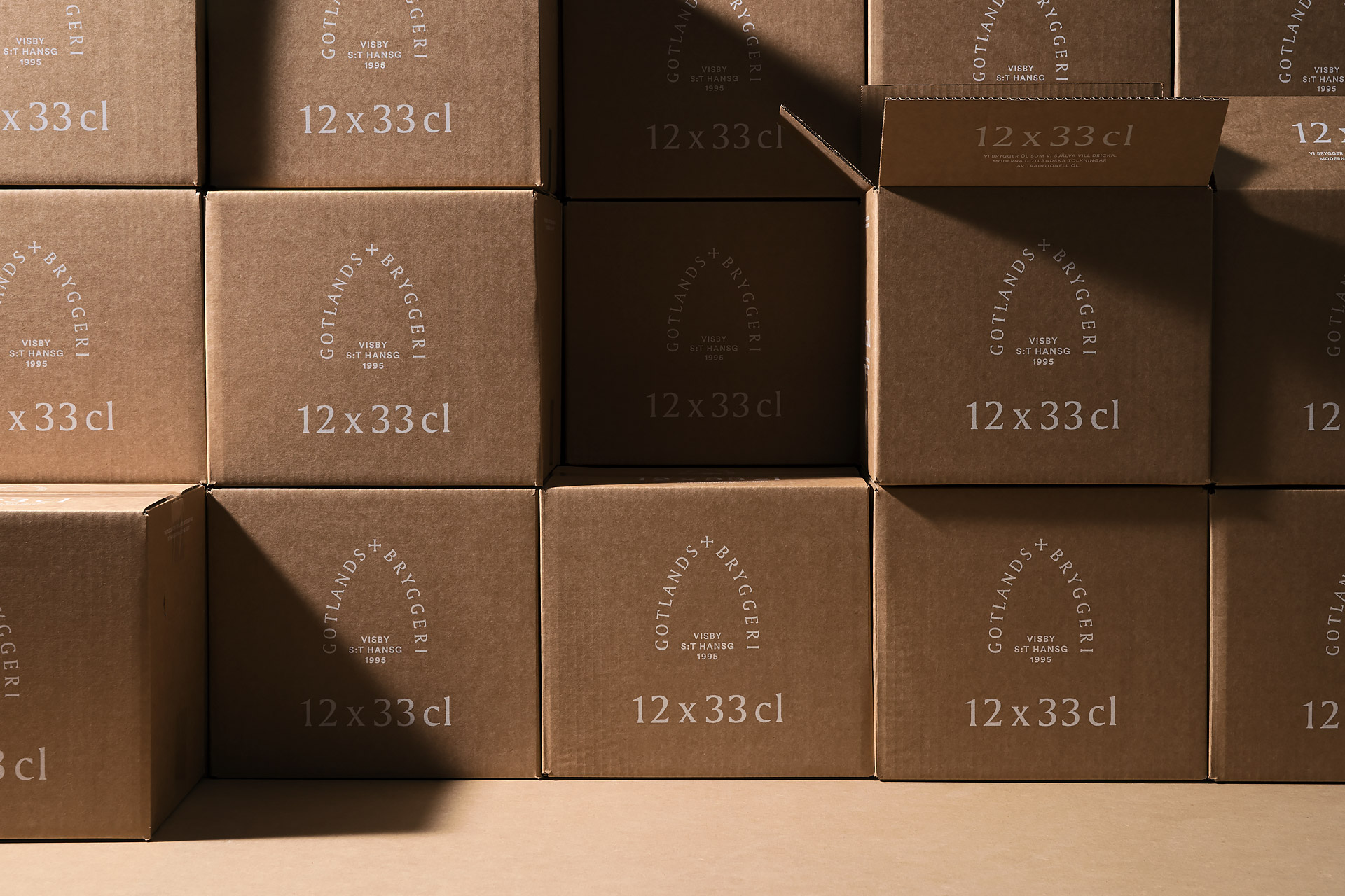 neumeister packaging design Gotlands Bryggeri logotype boxes