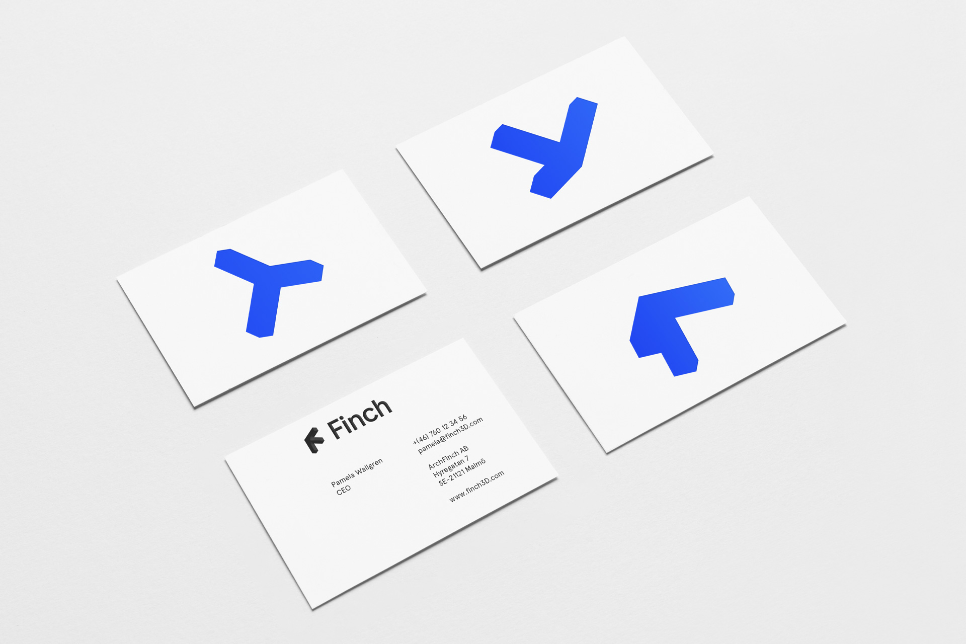 Neumeister brand identity Finch Business cards