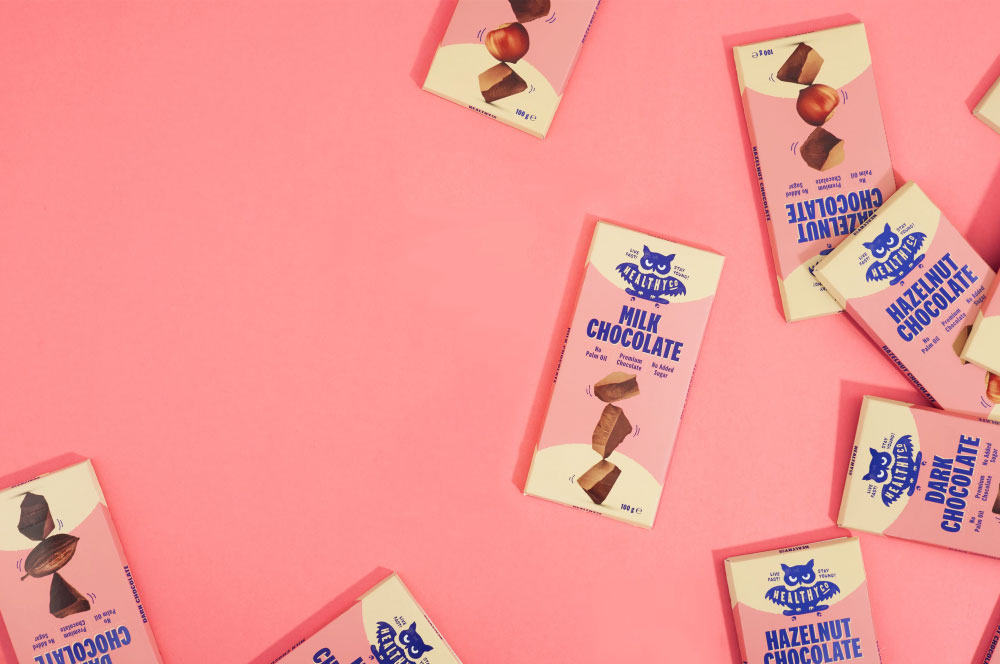 Neumeister packaging design HealthyCo chocolate bars