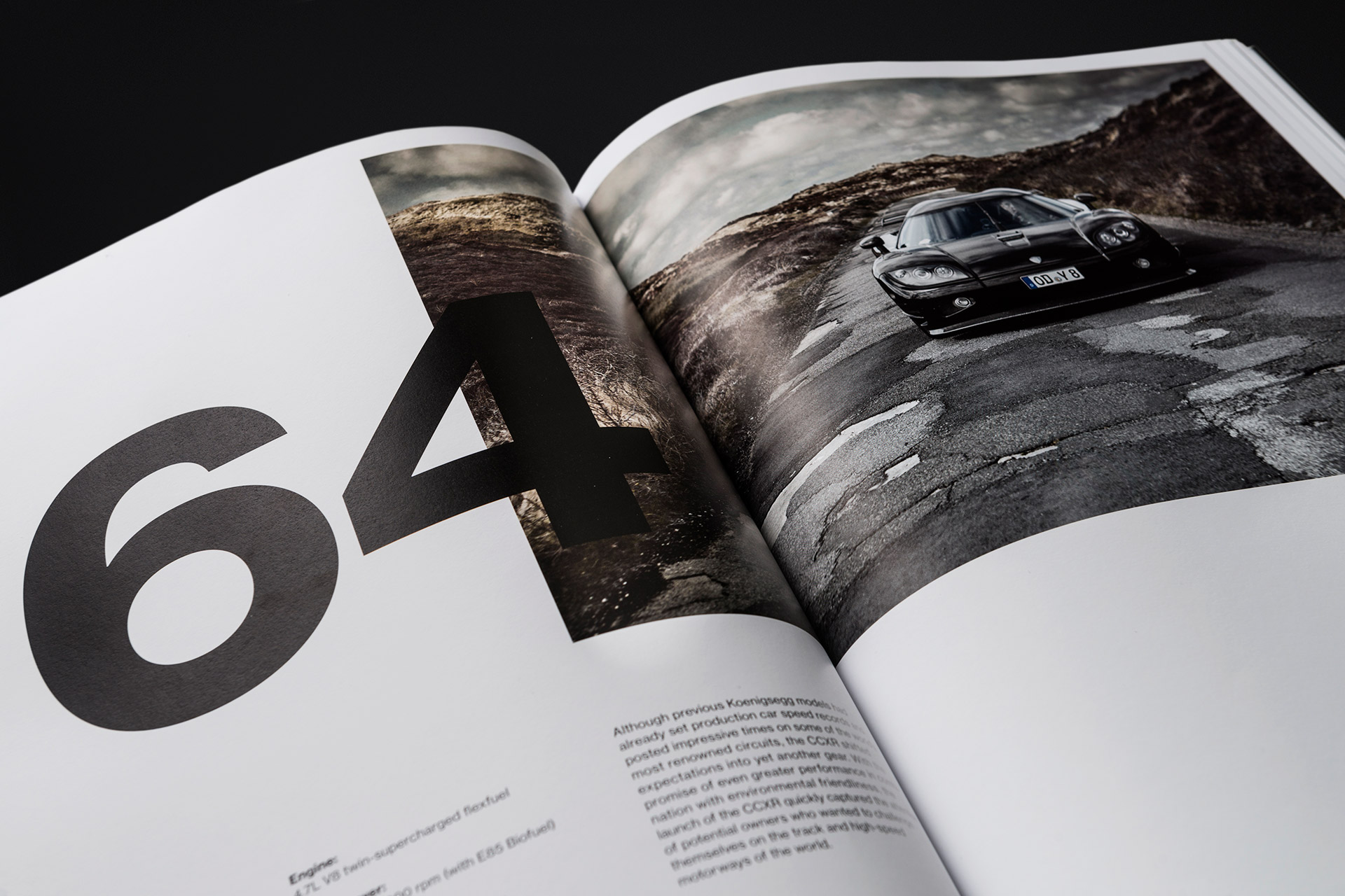 neumeister design koeningsegg car book spread