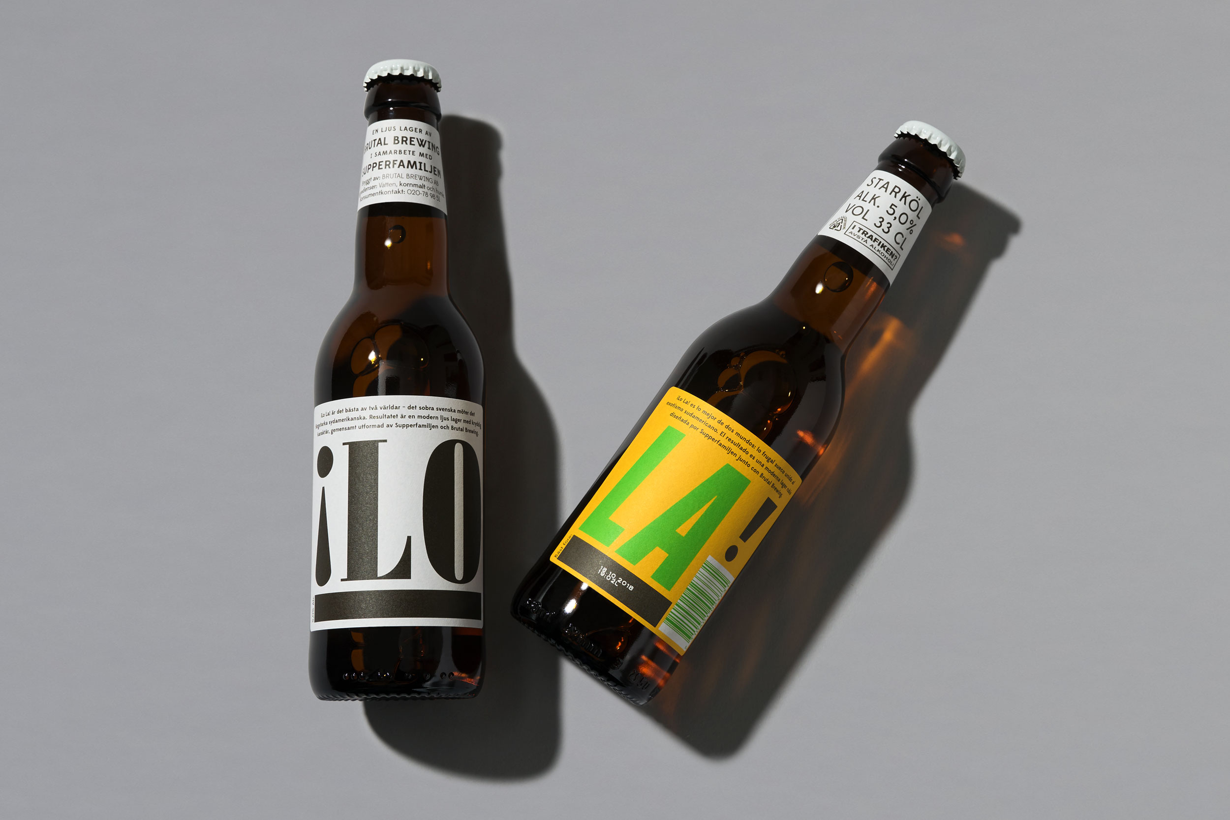 neumeister packaging design Lola! beer bottles labels shadow